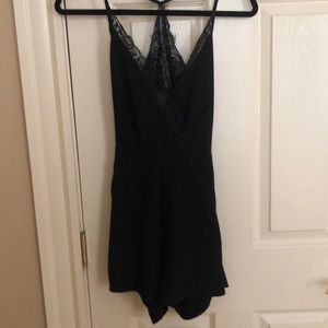 Lacy open back romper